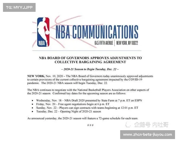 NBA球员工会与联盟达成新劳资协议 合同期限延长至七年推动联赛新发展 NBA球员工会与联盟达成新劳资协议 合同期限延长至七年推动联赛新发展